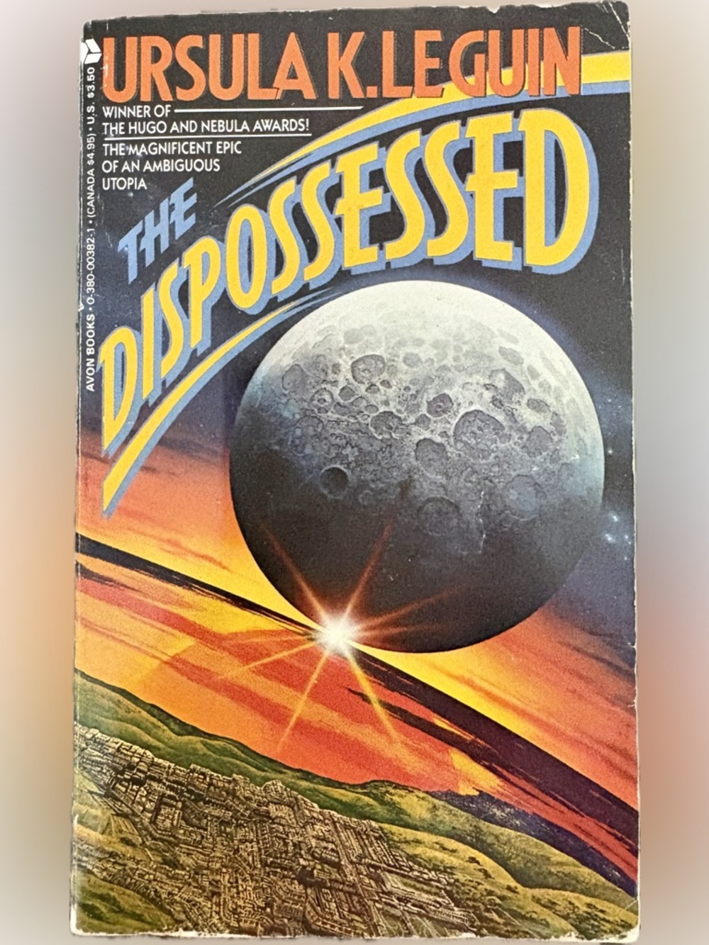 Vintage The Dispossessed Ursula K. Le Guin Avon Blue PB Science Fiction 1975 USA